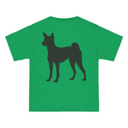 Basenji Silhouette Men's Short-Sleeve Crewneck Tee