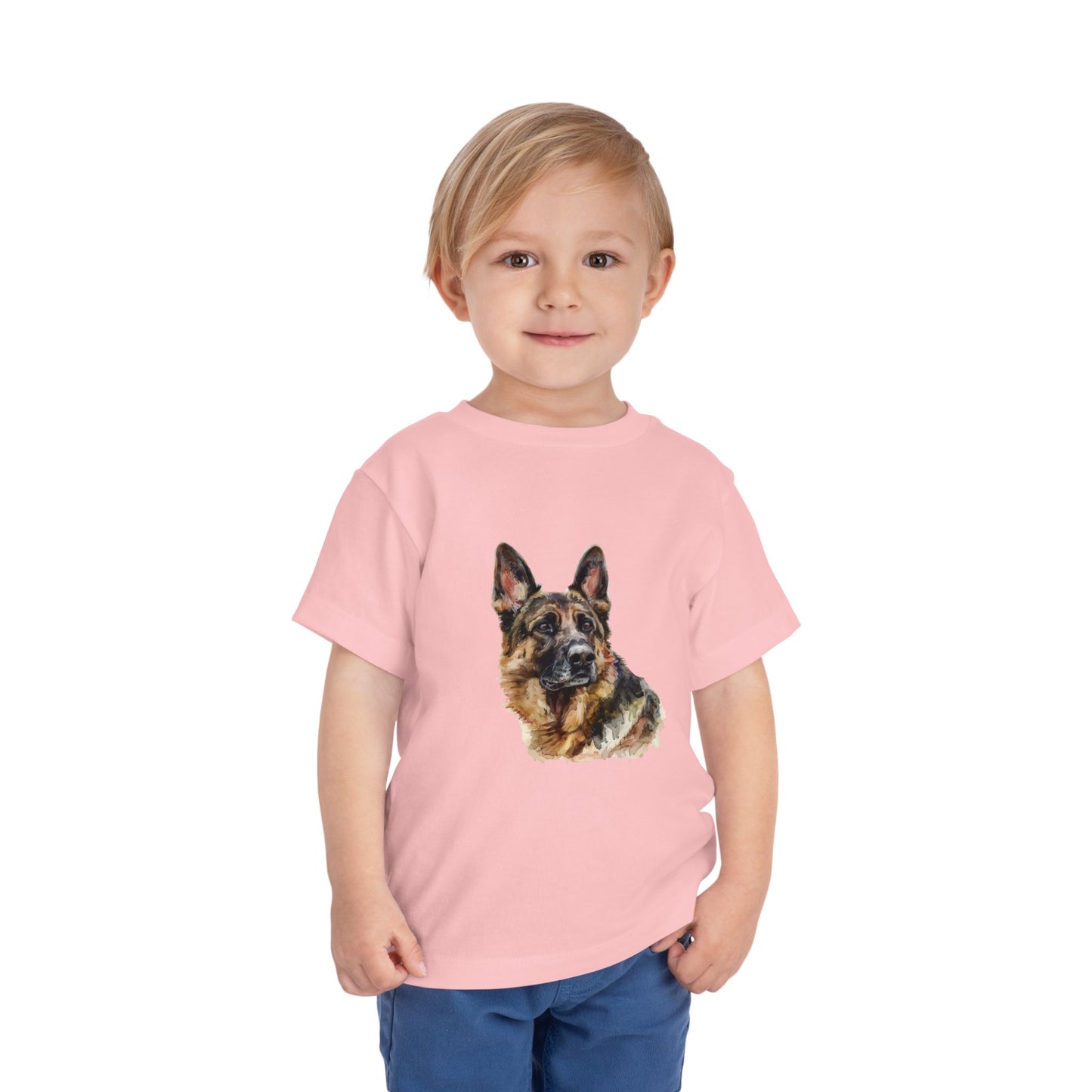 German Shepherd Head Toddler Unisex Short Sleeve Crewneck Tee