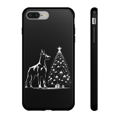 Doberman Christmas Tree iPhone Case
