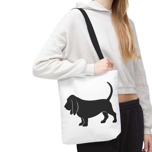 Basset Hound Silhouette Tote Bag