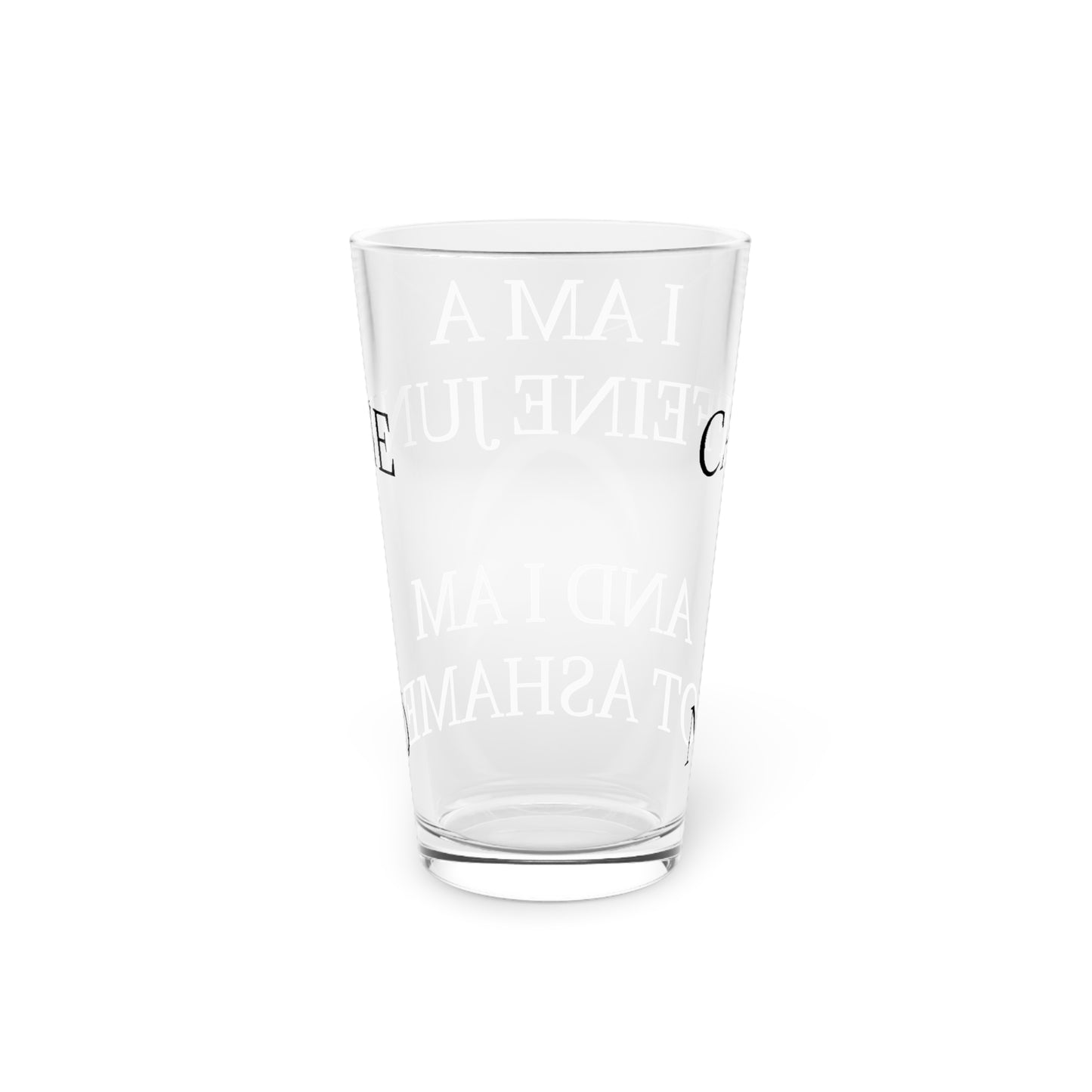 Caffeine Junkie Drinking Glass