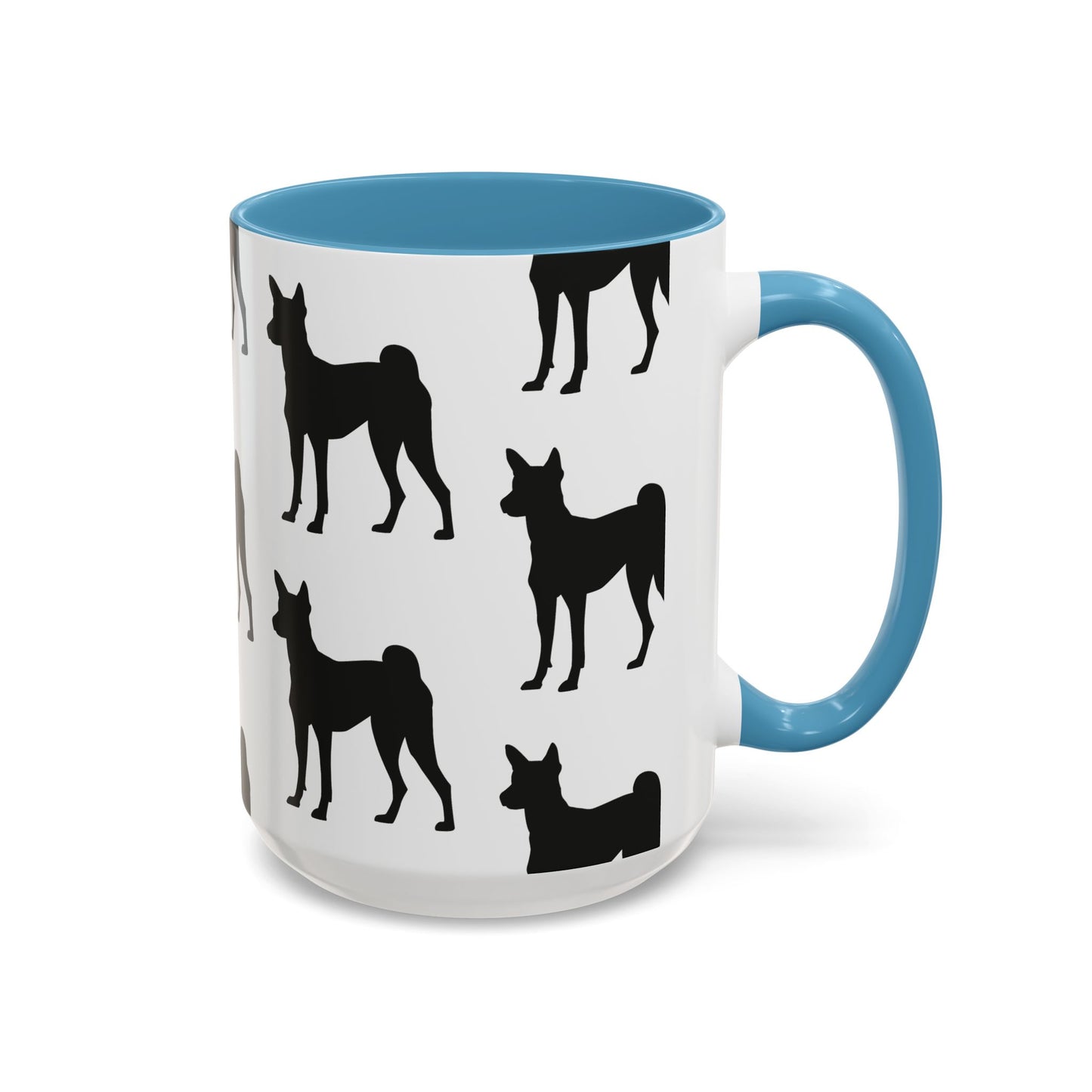 Basenji Silhouette 2-Tone Coffee Mug