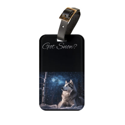 Got Snow? Leather Strap Luggage Tag