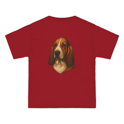 Basset Hound Head Men's Short-Sleeve Crewneck Tee
