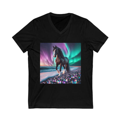 Midnight Magic Unisex Short Sleeve V-Neck Tee
