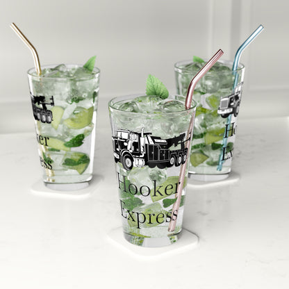 H**ker Express Heavy Tow Truck Drinking Glass