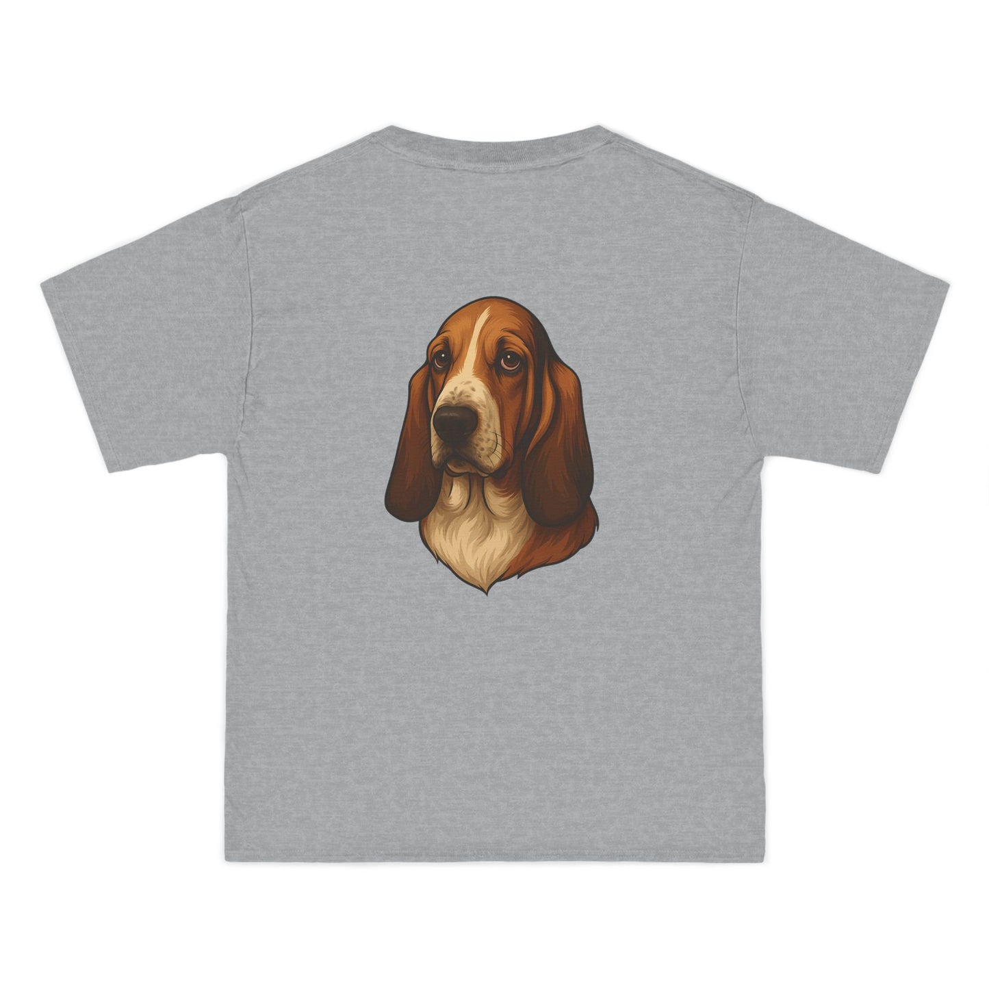 Basset Hound Head Men's Short-Sleeve Crewneck Tee