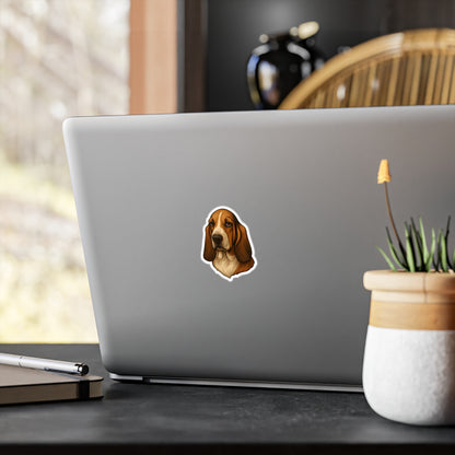 Basset Hound Head Vinyl Decal