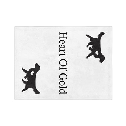 Heart Of Gold Velveteen Microfiber Blanket