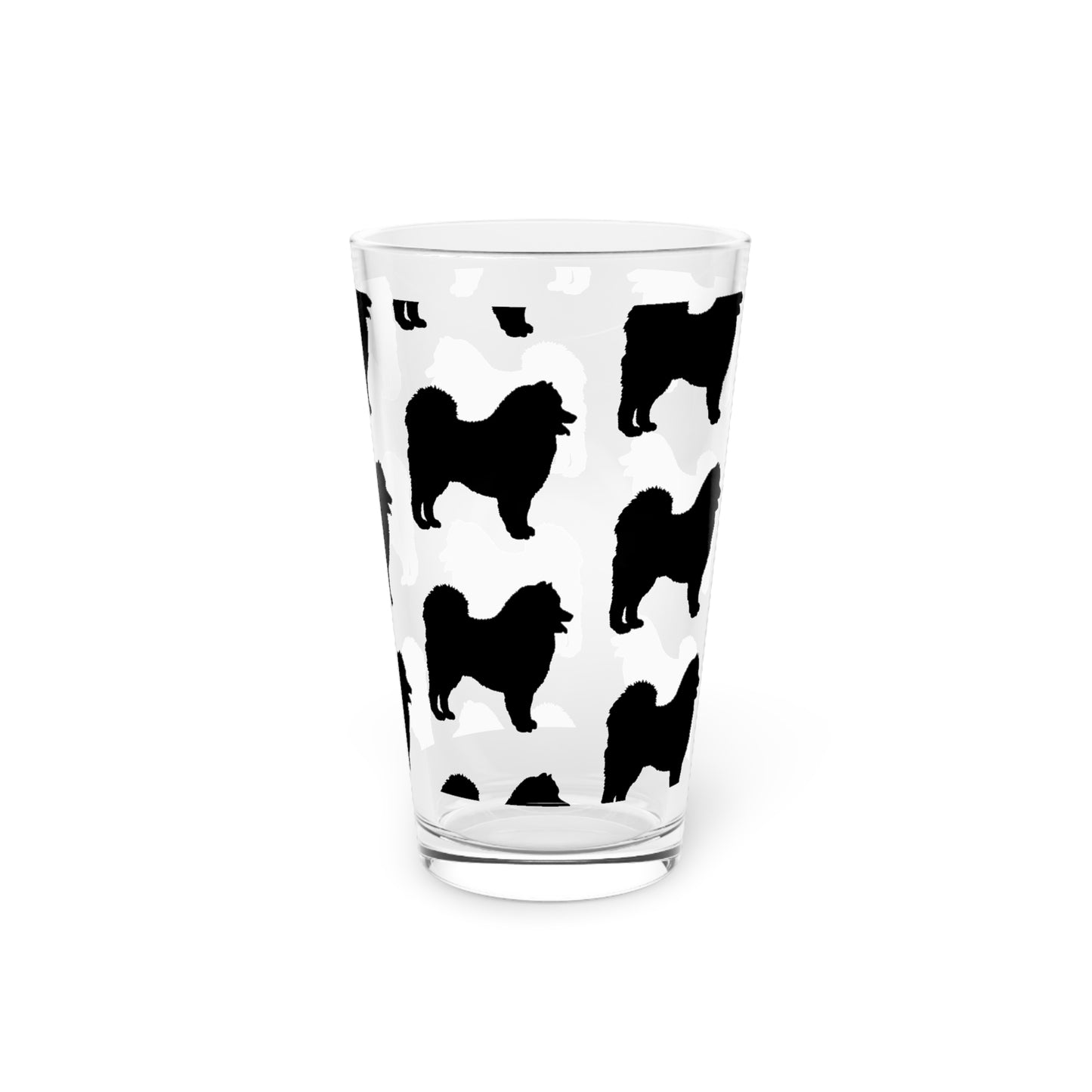 Samoyed Silhouette Drinking Glass