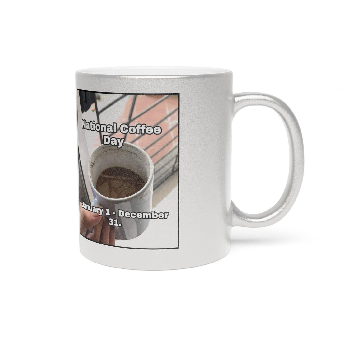National Coffee Day Metallic Coffee Mug