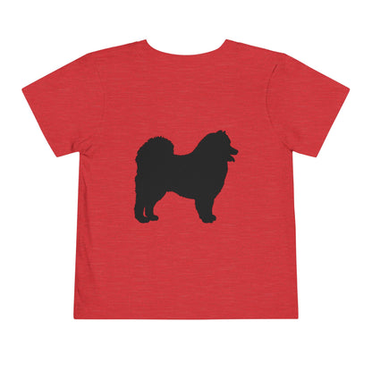 Samoyed Silhouette Toddler Unisex Short Sleeve Crewneck Tee