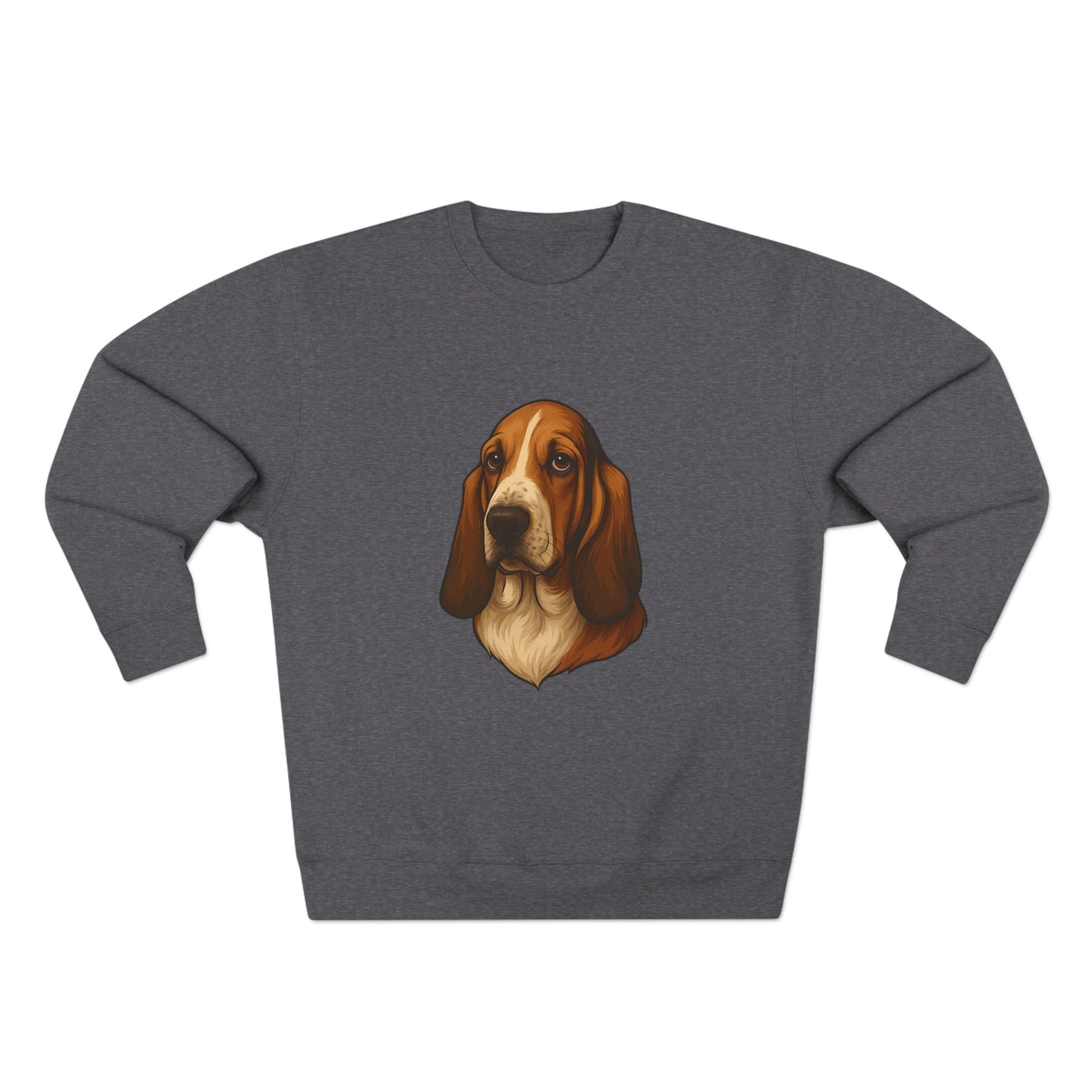 Basset Hound Head Unisex Crewneck Sweatshirt