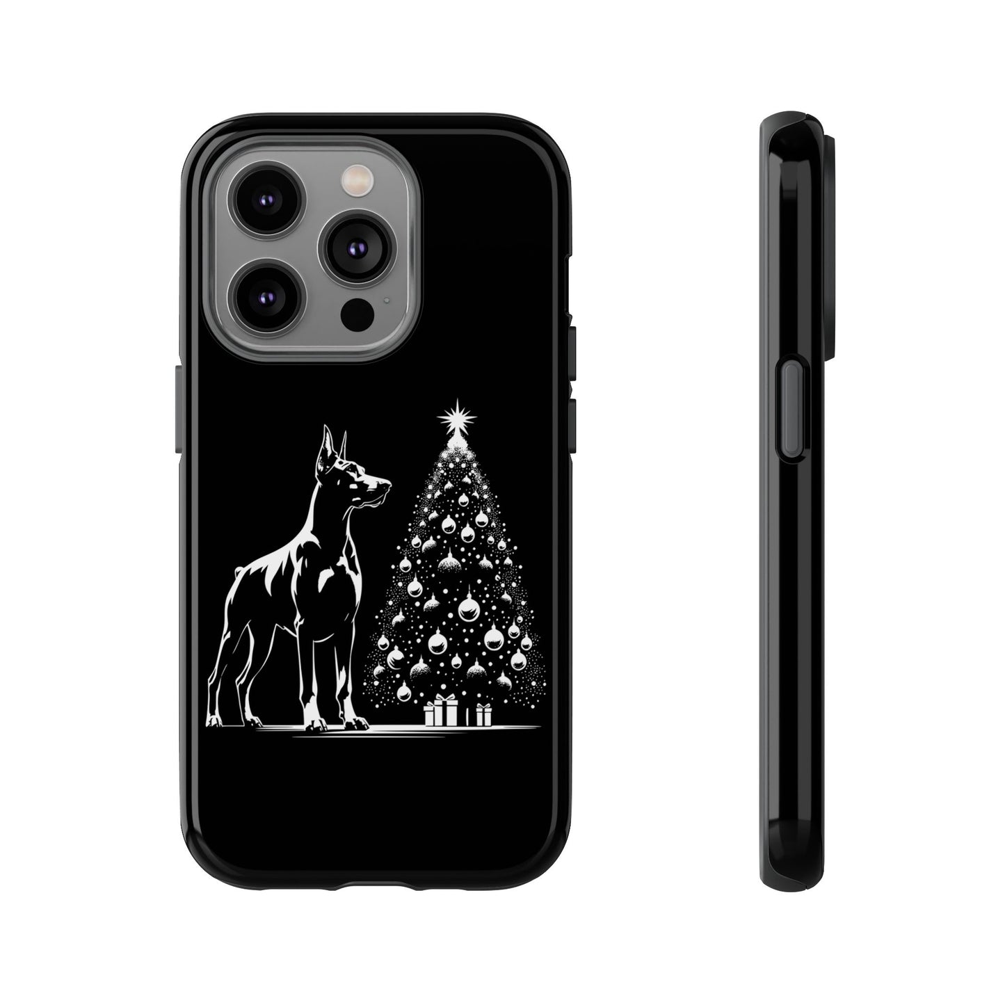 Doberman Christmas Tree iPhone Case