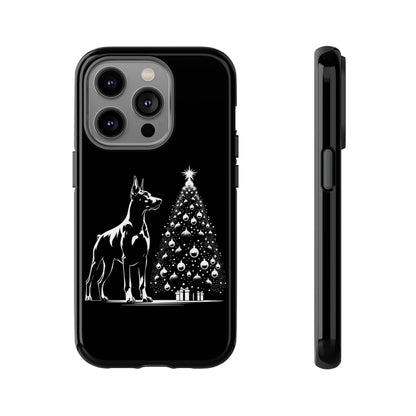 Doberman Christmas Tree iPhone Case