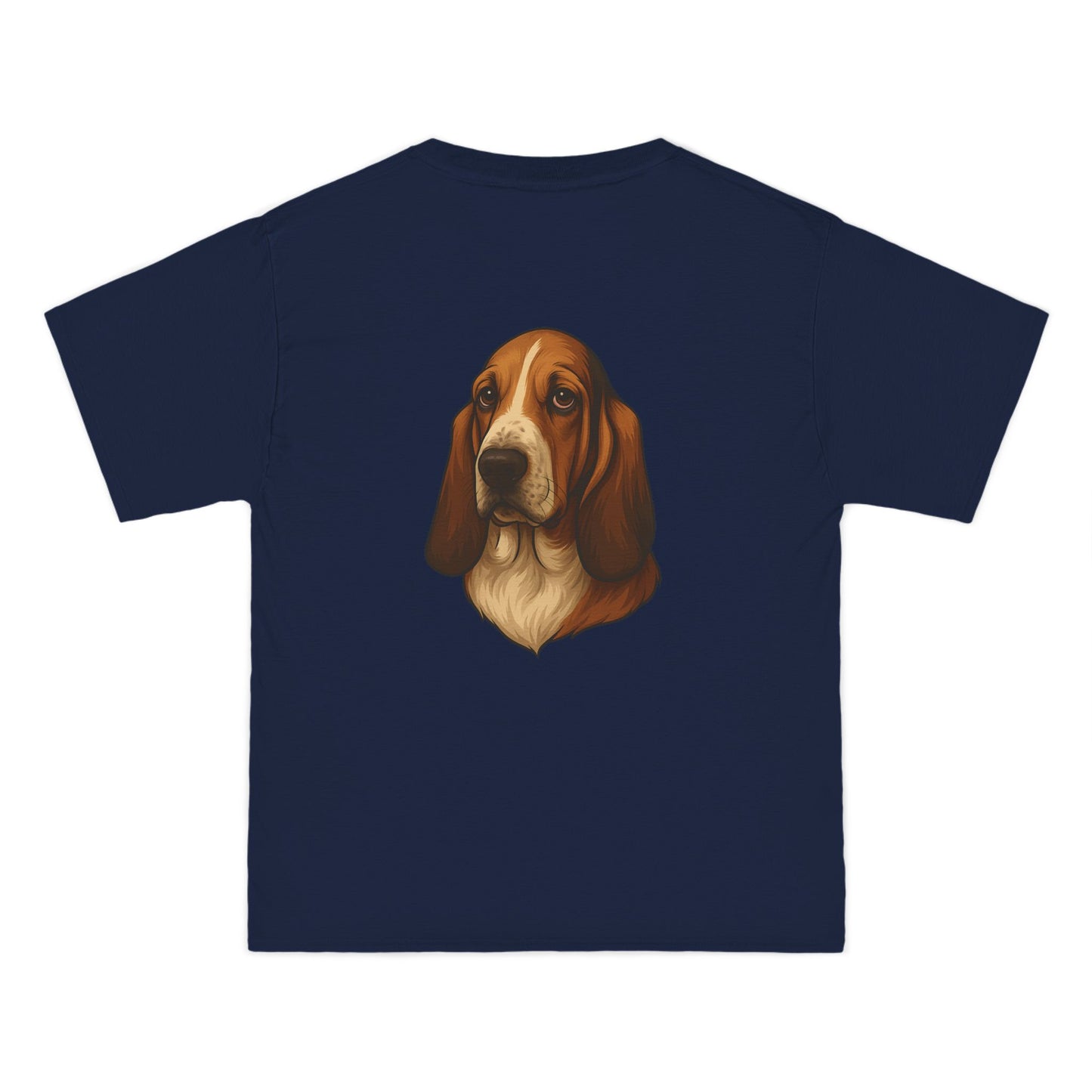 Basset Hound Head Men's Short-Sleeve Crewneck Tee