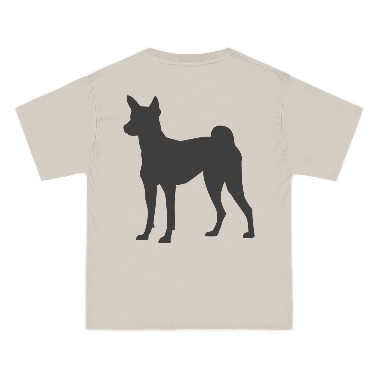 Basenji Silhouette Men's Short-Sleeve Crewneck Tee