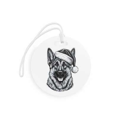Santa Paws German Shepherd Luggage Tag