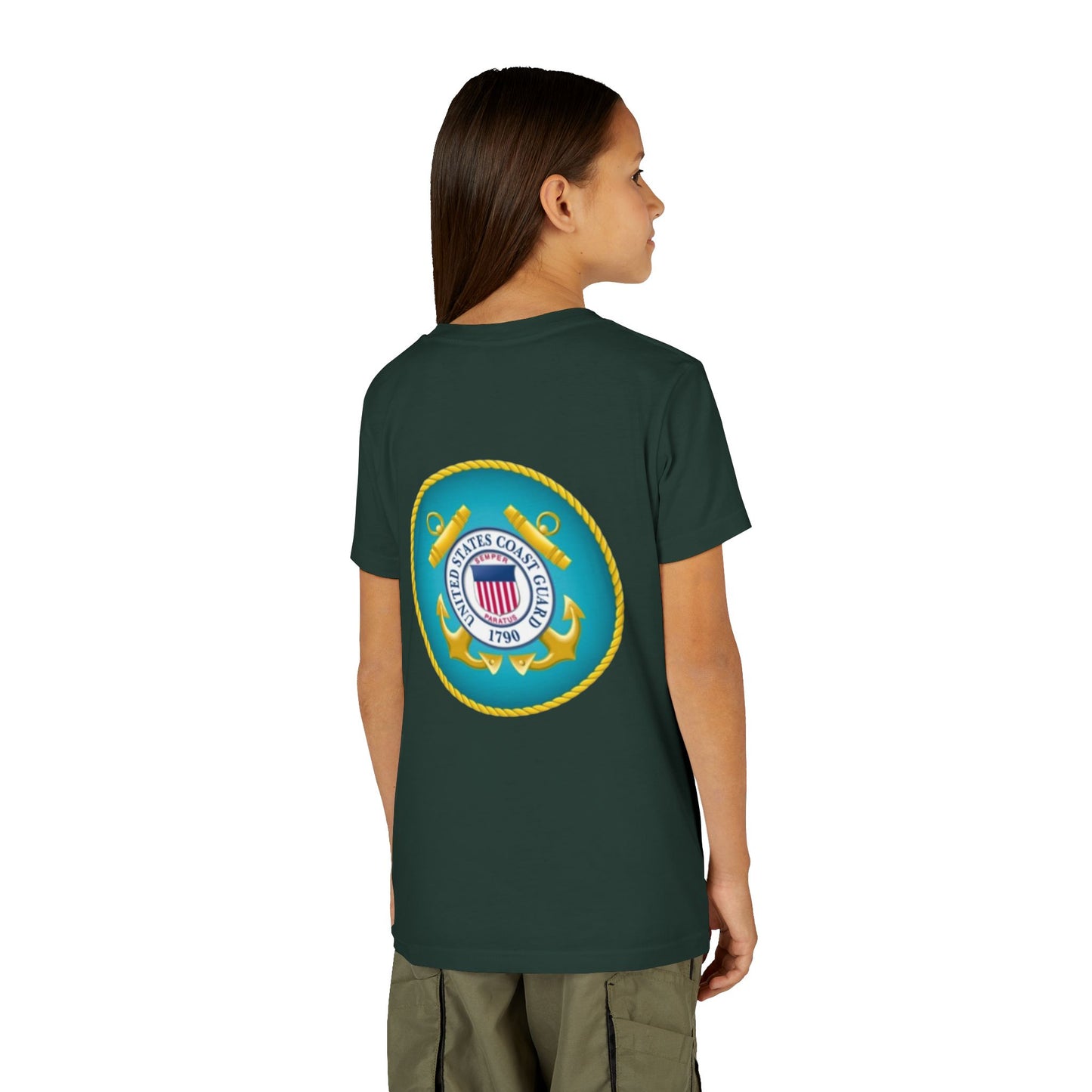 US Coast Guard Youth Unisex Short Sleeve Crewneck Tee