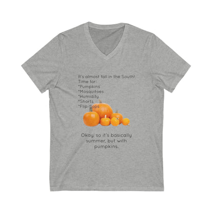 Fall In The South Unisex Short Sleeve V-Neck Tee