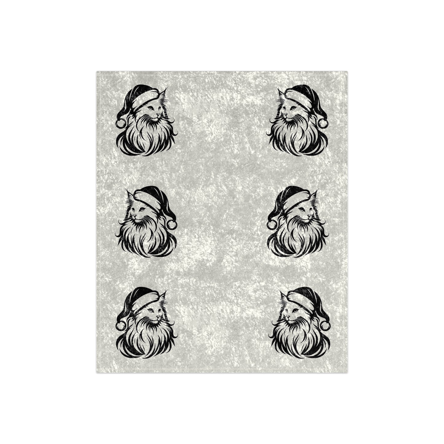 Santa Paws Cat Crushed Velvet Blanket