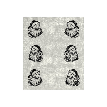 Santa Paws Cat Crushed Velvet Blanket