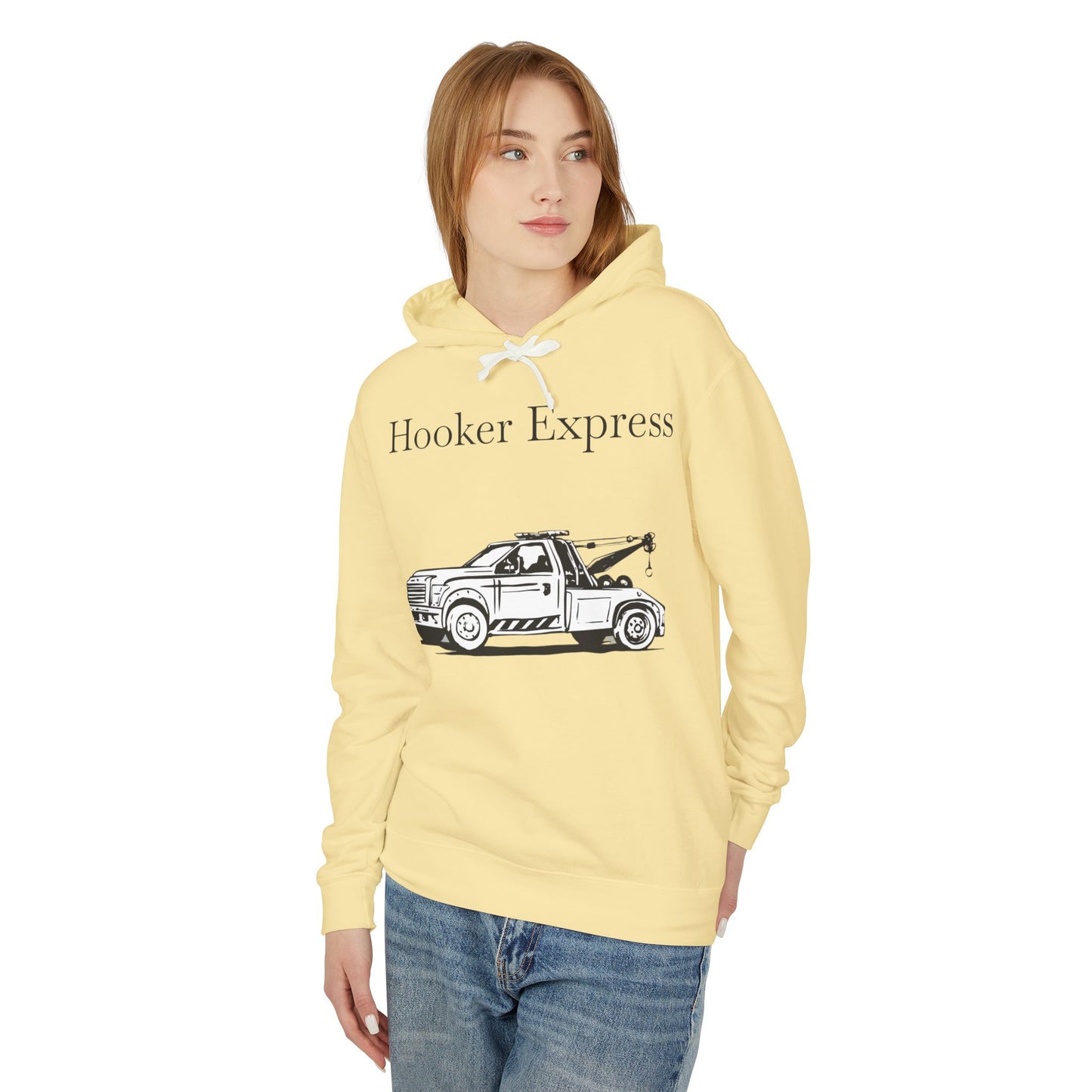 H**ker Express Wheel Lift Tow Truck Unisex Lightweight Hoodie
