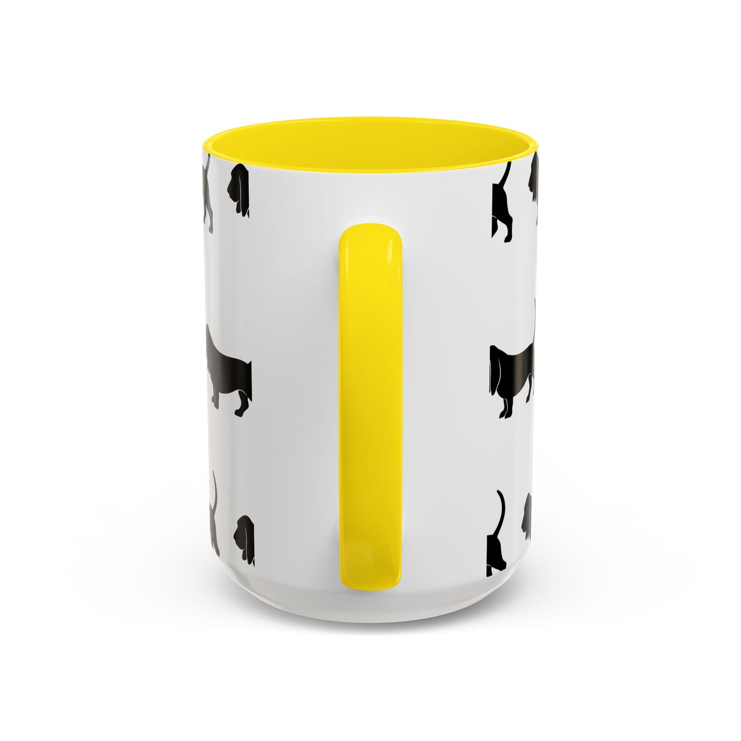 Basset Hound Silhouette 2-Tone Coffee Mug