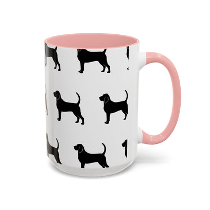 Bloodhound Silhouette 2-Tone Coffee Mug