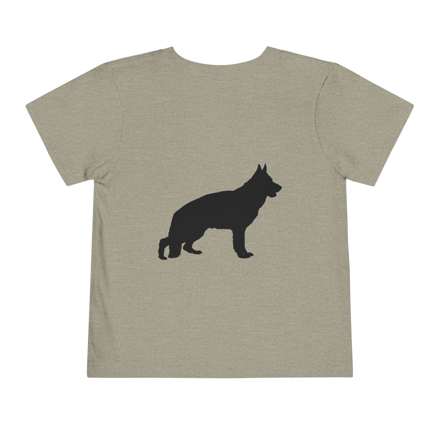 German Shepherd Silhouette Toddler Unisex Short Sleeve Crewneck Tee