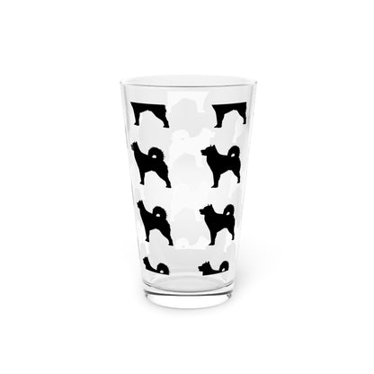 Malamute Silhouette Drinking Glass