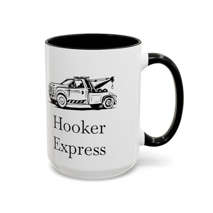 H**ker Express Wheel Lift Tow Truck 2-Tone Coffee Mug