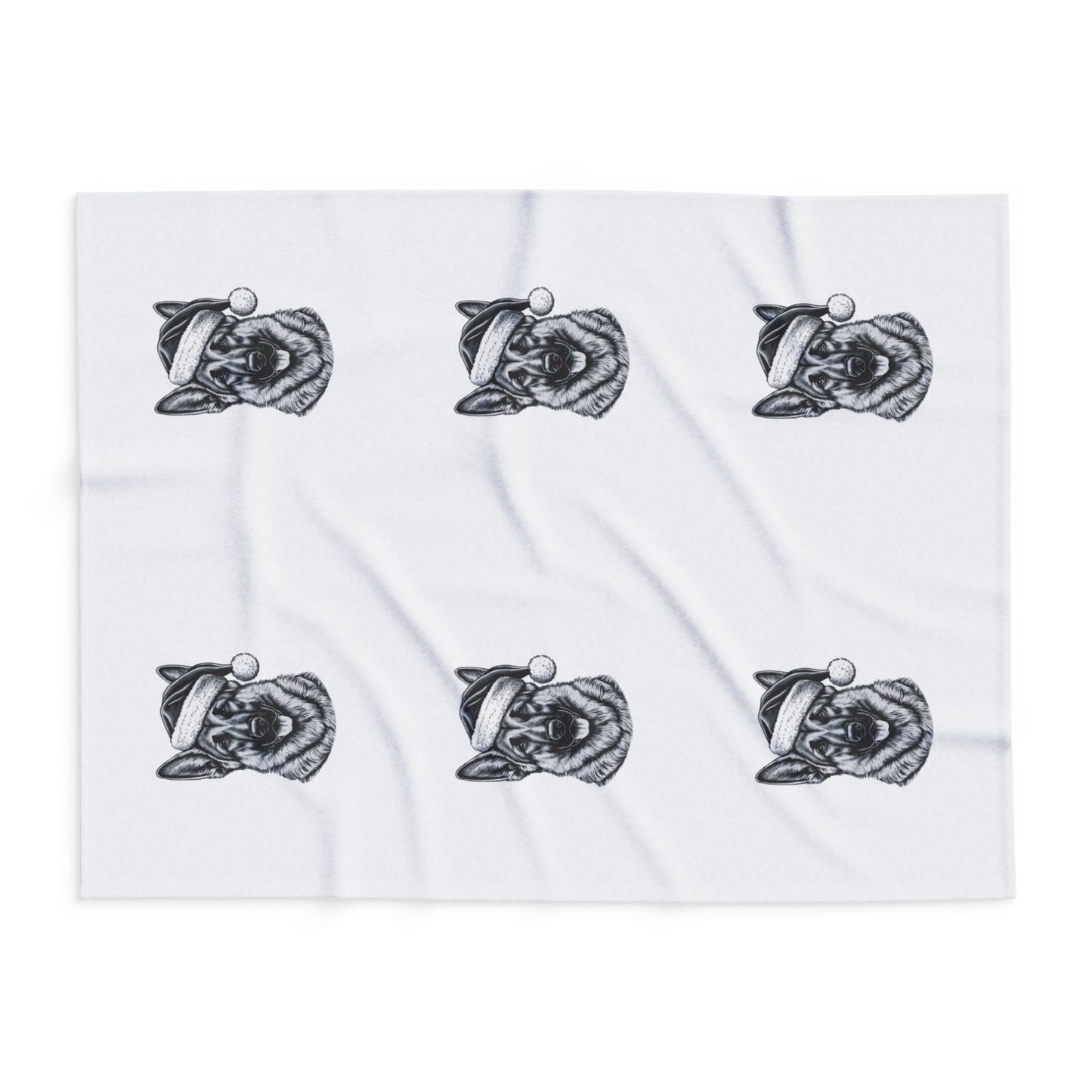Santa Paws German Shepherd Arctic Fleece Blanket