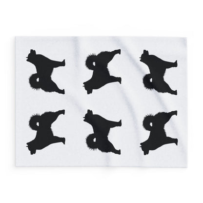 Malamute Silhouette Arctic Fleece Blanket