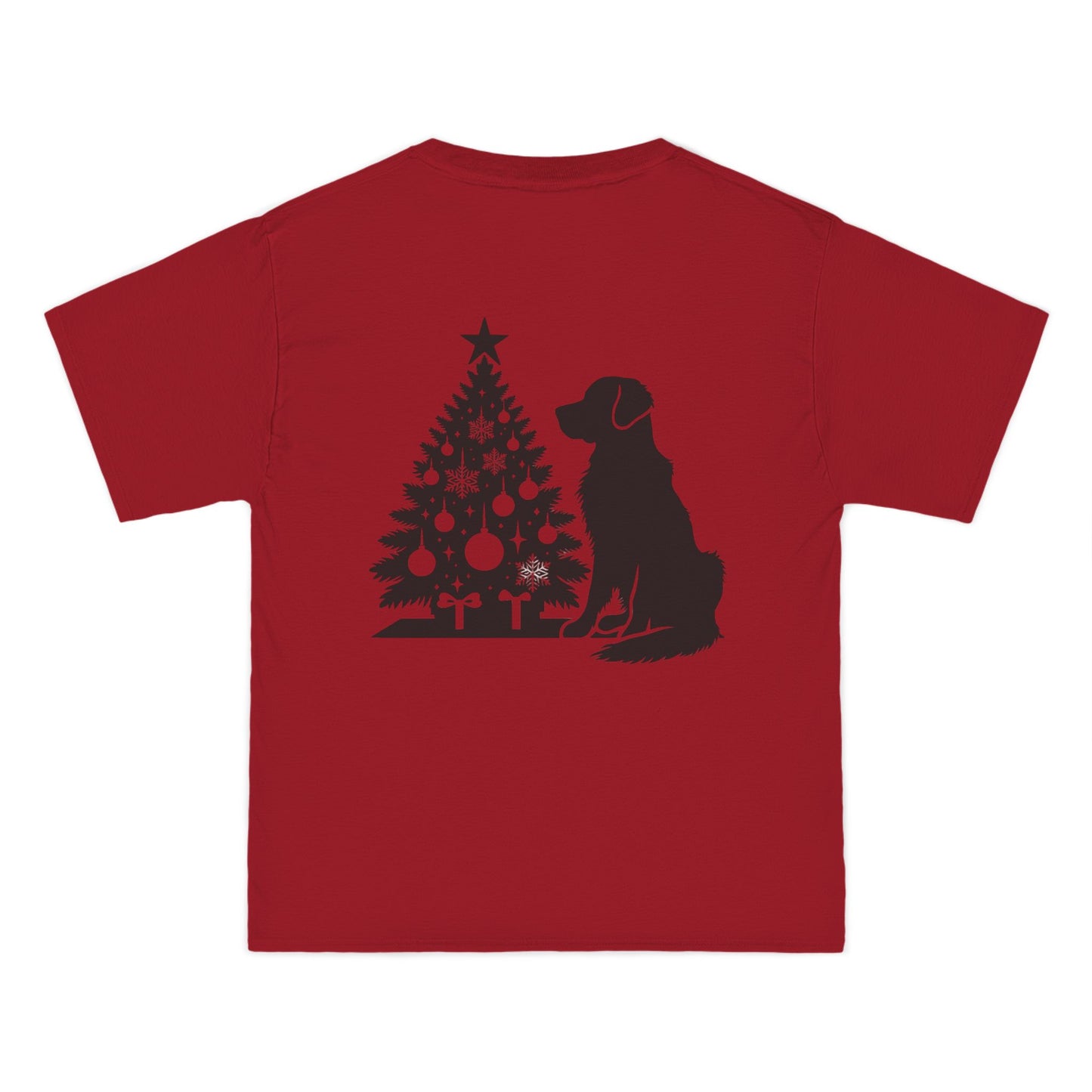 Golden Christmas Tree Men's Short-Sleeve Crewneck Tee