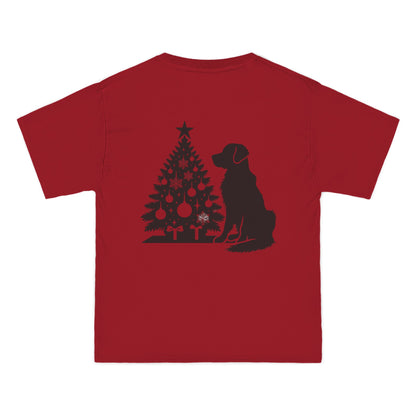 Golden Christmas Tree Men's Short-Sleeve Crewneck Tee