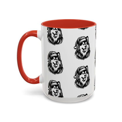 Santa Paws Malamute 2-Tone Coffee Mug