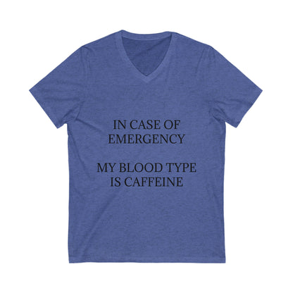 Blood Type Unisex Short Sleeve V-Neck Tee