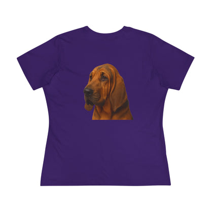 Bloodhound Head Women's Short Sleeve Crewneck Tee