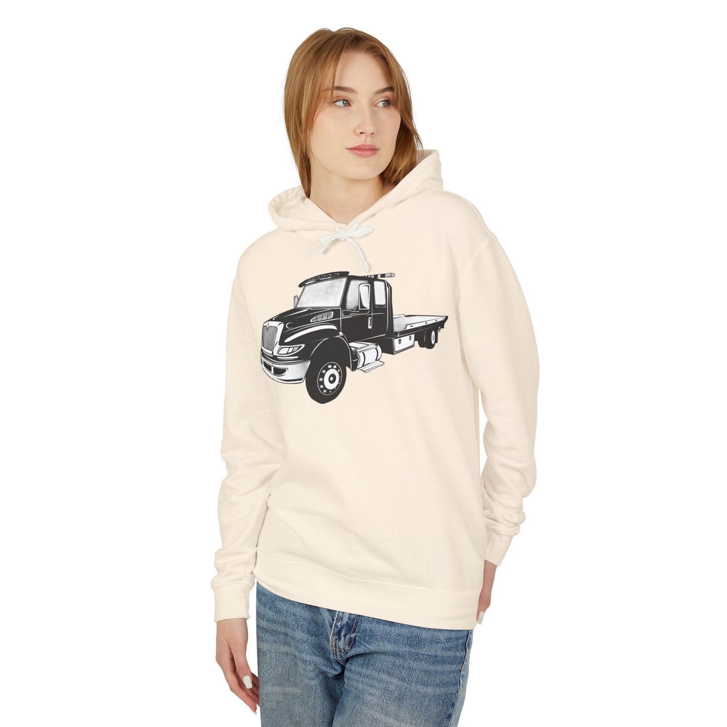 Flatbed Tow Truck Unisex Lightweight Hoodie