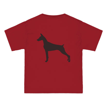 Doberman Silhouette Men's Short-Sleeve Crewneck Tee