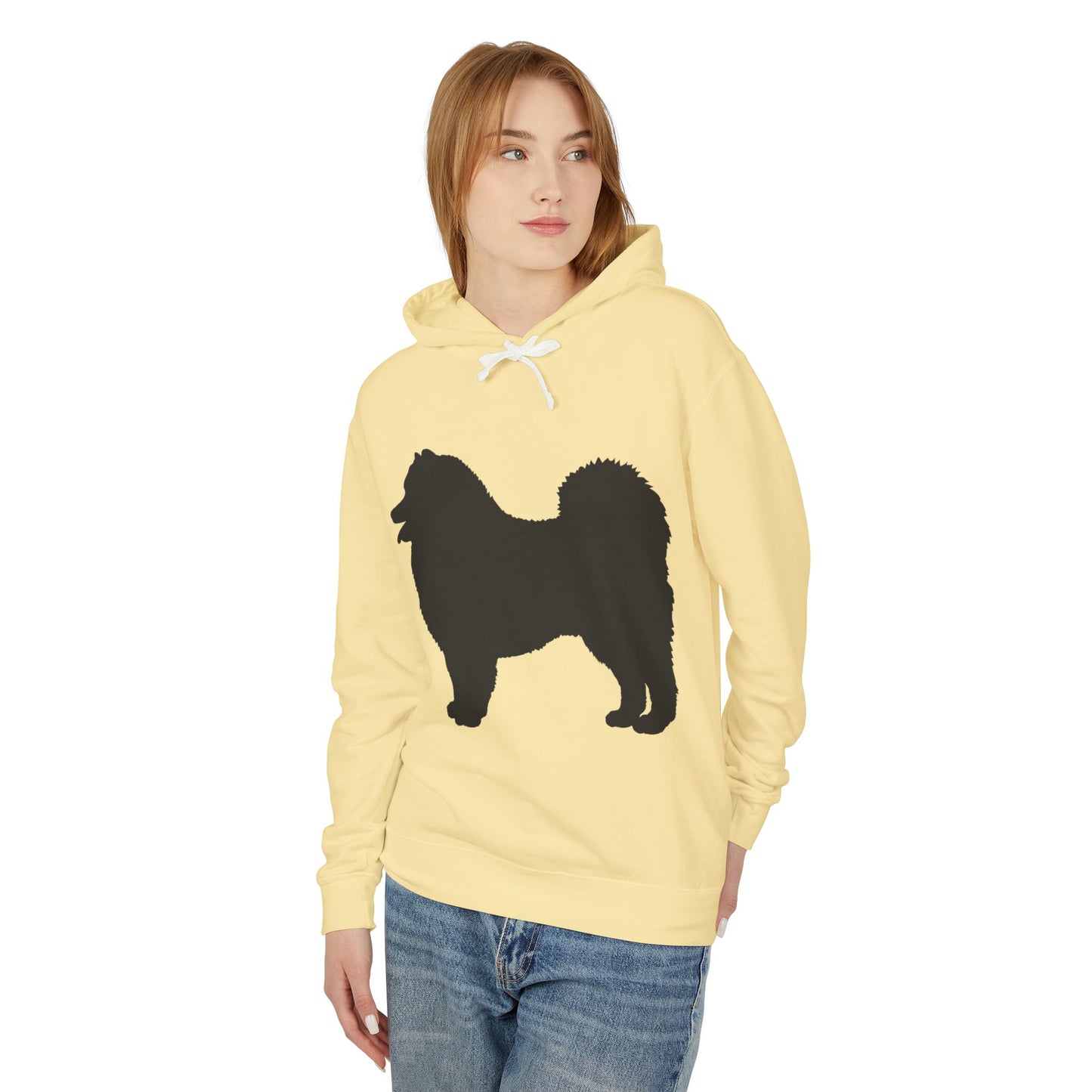 Samoyed Silhouette Unisex Lightweight Hoodie