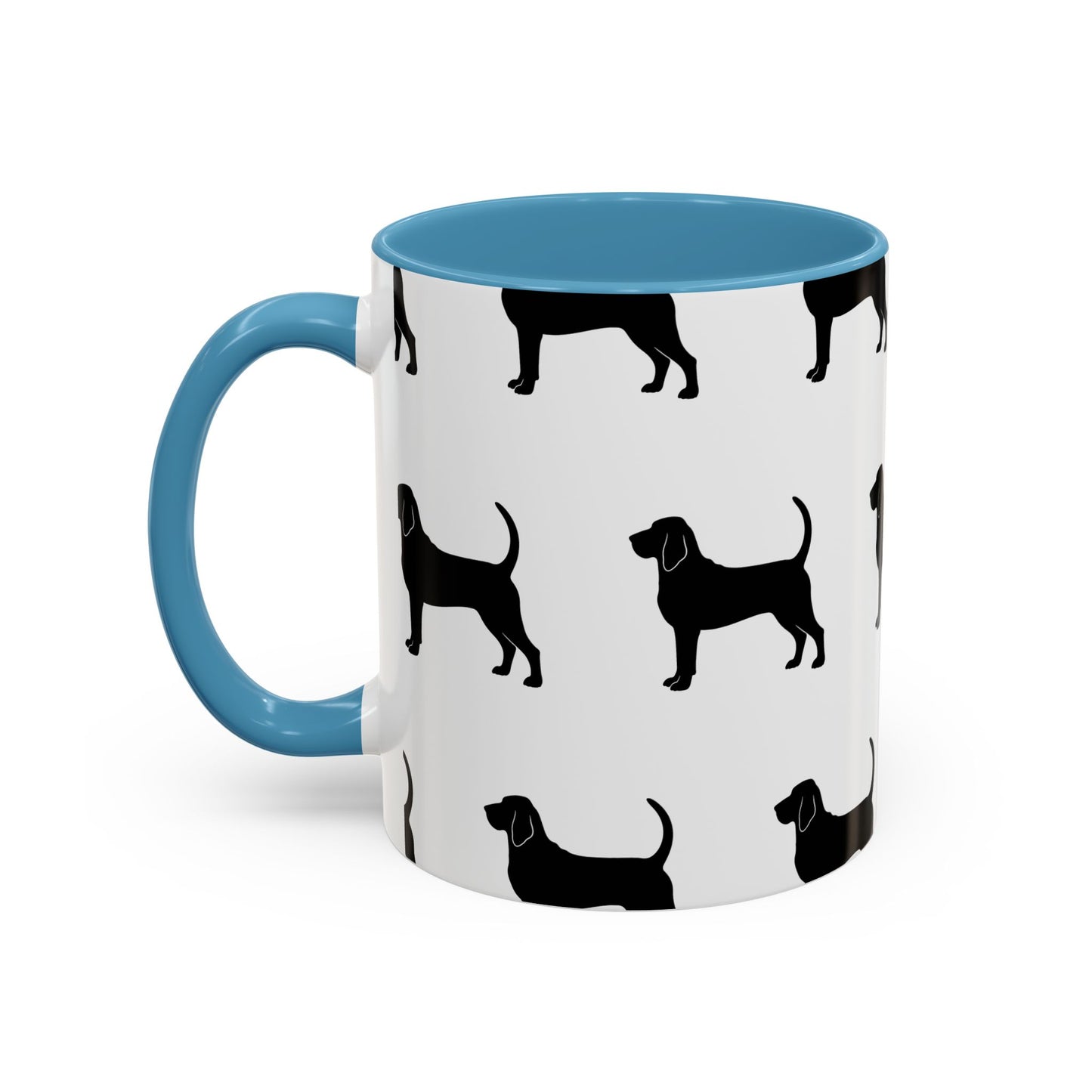 Bloodhound Silhouette 2-Tone Coffee Mug