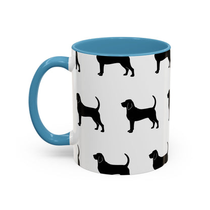 Bloodhound Silhouette 2-Tone Coffee Mug