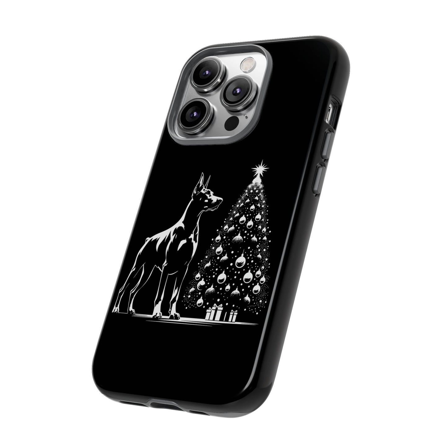 Doberman Christmas Tree iPhone Case