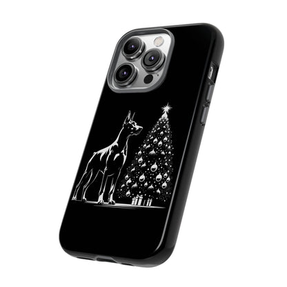 Doberman Christmas Tree iPhone Case