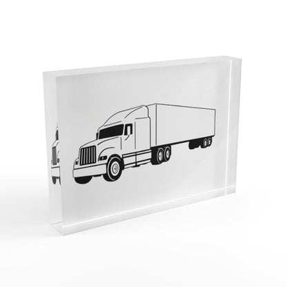 Semi Truck Acrylic Photo Block