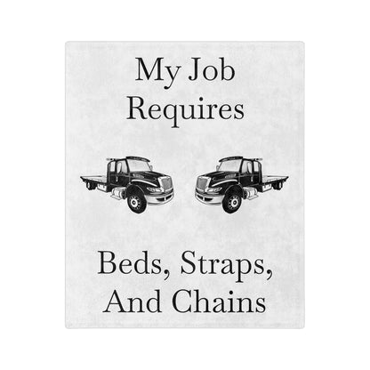 Beds, Straps, And Chains Velveteen Microfiber Blanket