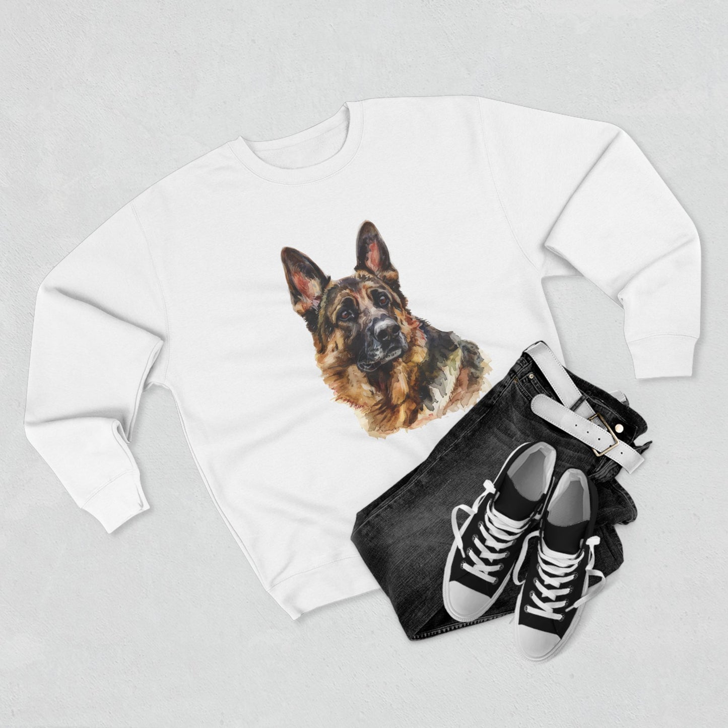 German Shepherd Head Unisex Crewneck Sweatshirt