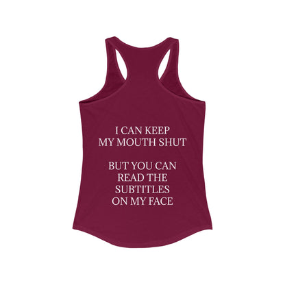 Subtitles Women's Racerback Tank